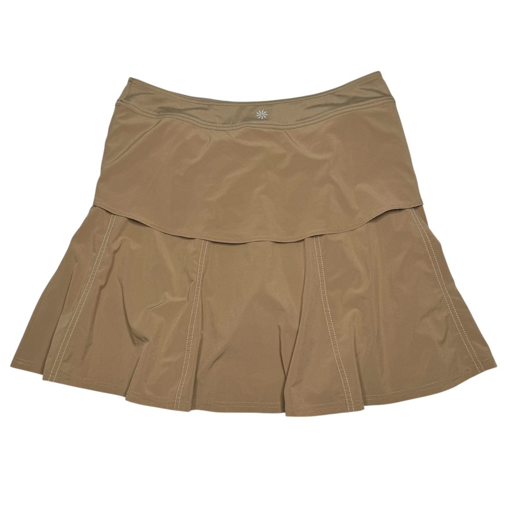 Athleta Women 8 Wherever Tennis Skort Pleated Tan Hiking 219056 Athletic A Line